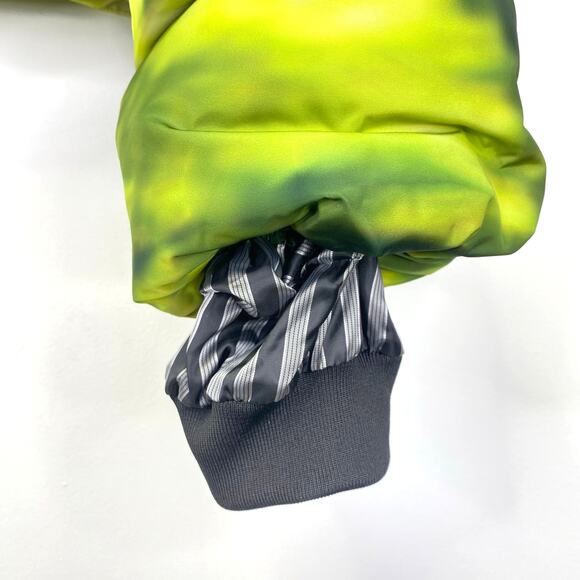 Daily Paper Down Puffer Jacket / Vest Green Tie Dye Womens XL Cropped Streetwear - Picture 9 of 16